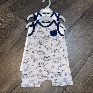 NWT Set of Two Dinosaur Rompers size 3-6M